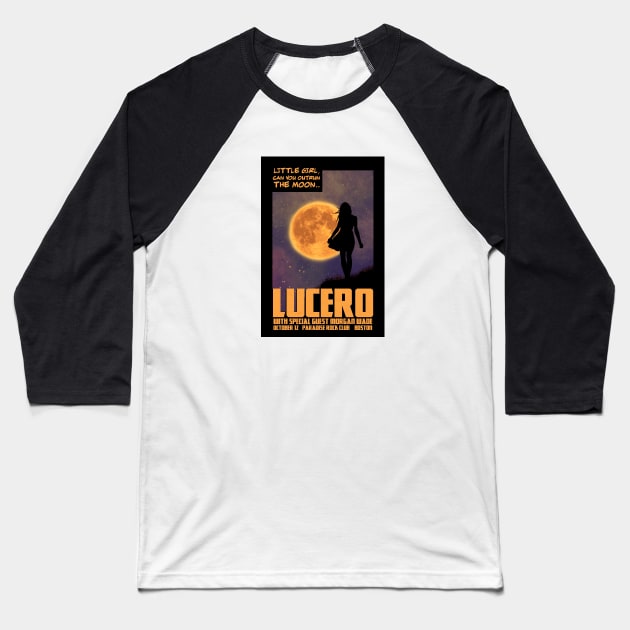 Little Girl The Moon Baseball T-Shirt by tinastore